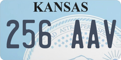 KS license plate 256AAV
