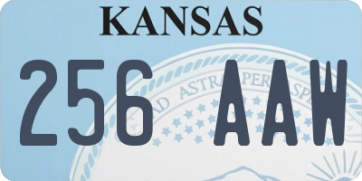 KS license plate 256AAW