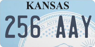 KS license plate 256AAY