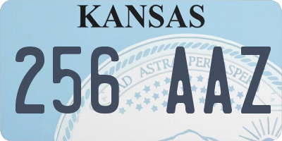 KS license plate 256AAZ