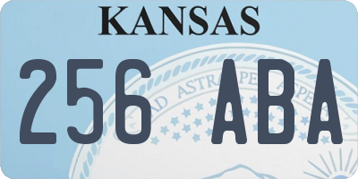 KS license plate 256ABA
