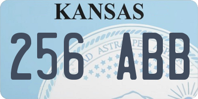 KS license plate 256ABB