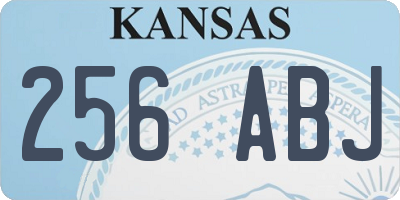 KS license plate 256ABJ