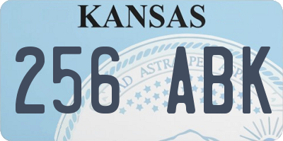 KS license plate 256ABK