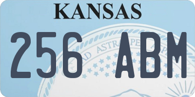 KS license plate 256ABM