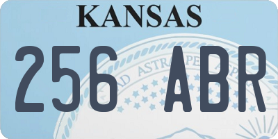 KS license plate 256ABR