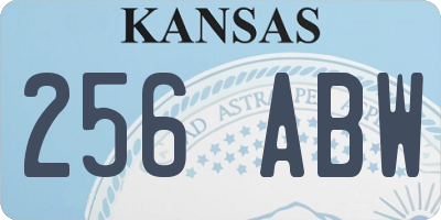KS license plate 256ABW