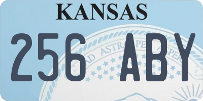KS license plate 256ABY