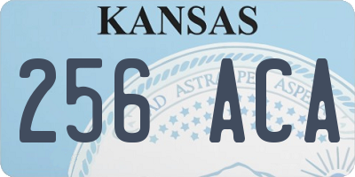 KS license plate 256ACA