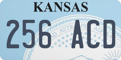 KS license plate 256ACD