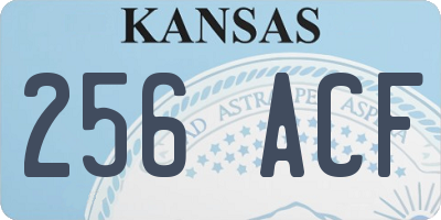KS license plate 256ACF