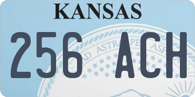 KS license plate 256ACH