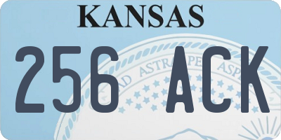 KS license plate 256ACK