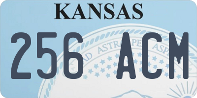 KS license plate 256ACM
