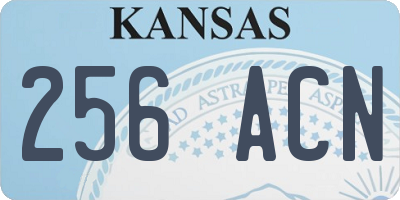 KS license plate 256ACN