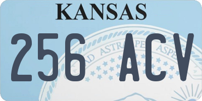KS license plate 256ACV