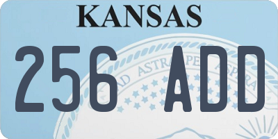 KS license plate 256ADD