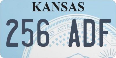 KS license plate 256ADF