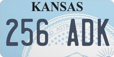 KS license plate 256ADK