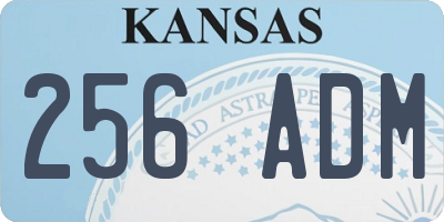KS license plate 256ADM