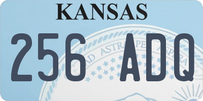 KS license plate 256ADQ