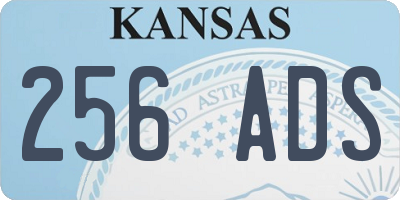 KS license plate 256ADS