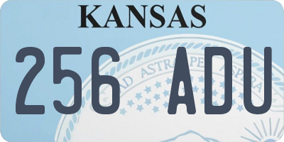 KS license plate 256ADU
