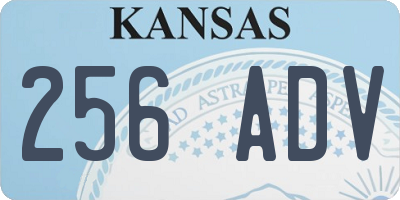 KS license plate 256ADV