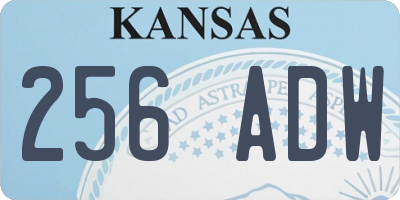 KS license plate 256ADW