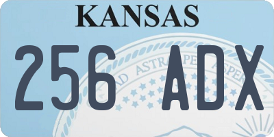 KS license plate 256ADX