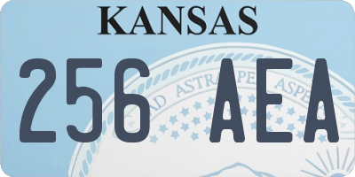 KS license plate 256AEA