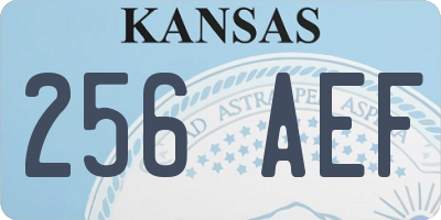 KS license plate 256AEF