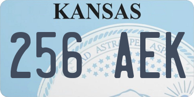KS license plate 256AEK