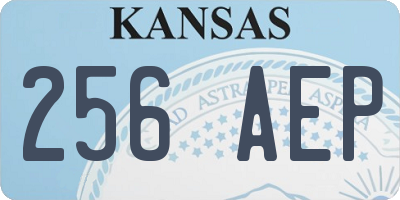 KS license plate 256AEP