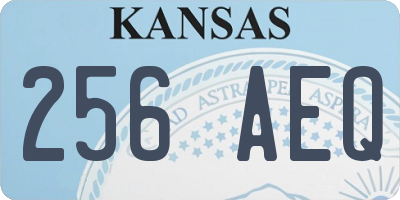 KS license plate 256AEQ