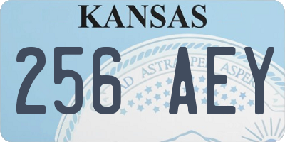KS license plate 256AEY