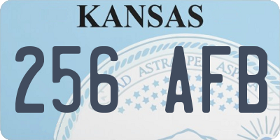 KS license plate 256AFB