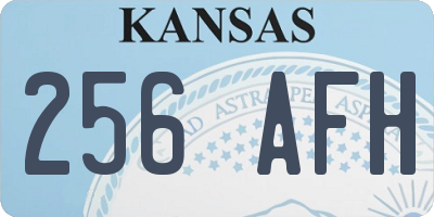 KS license plate 256AFH