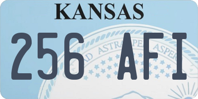 KS license plate 256AFI