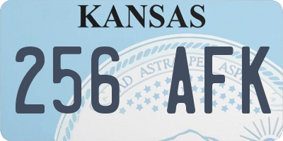 KS license plate 256AFK