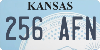 KS license plate 256AFN