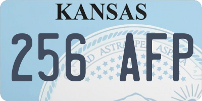 KS license plate 256AFP