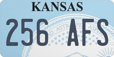KS license plate 256AFS