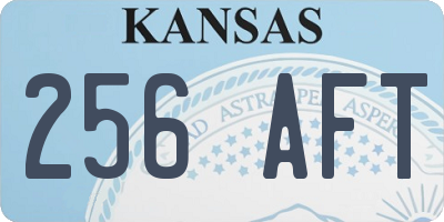 KS license plate 256AFT
