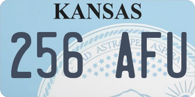 KS license plate 256AFU
