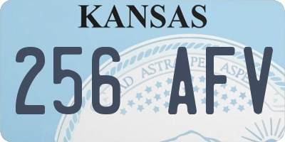 KS license plate 256AFV