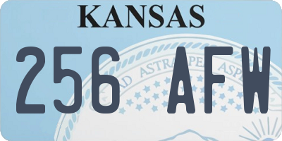 KS license plate 256AFW