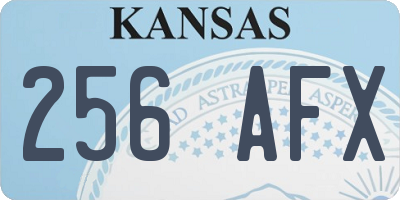 KS license plate 256AFX