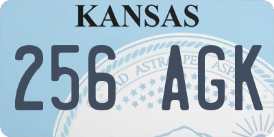 KS license plate 256AGK