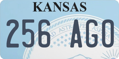 KS license plate 256AGO